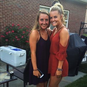 BURNT ORANGE ROMPER!! 🧡